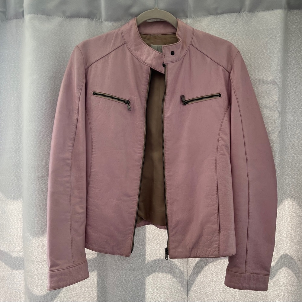 VINTAGE Dusty pink leather jacket